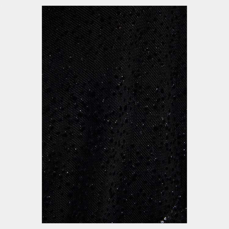 Pre Owned Roland Mouret Black Dotted Tulle Gown M (UK 12)