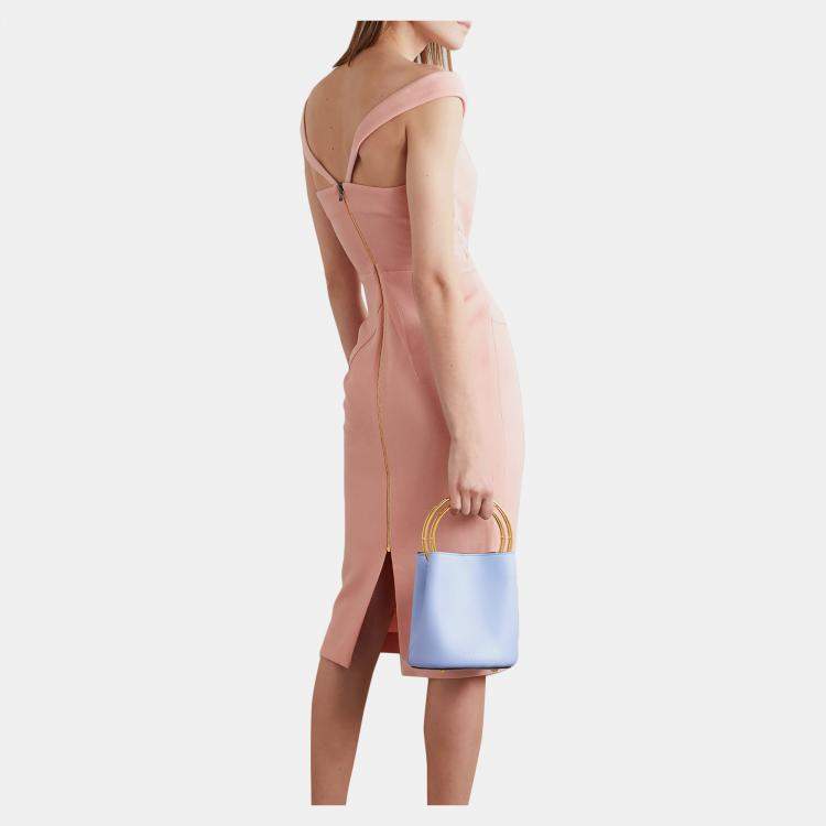Pre Owned Roland Mouret Pink Wool Midi Dress  XL (UK 14)
