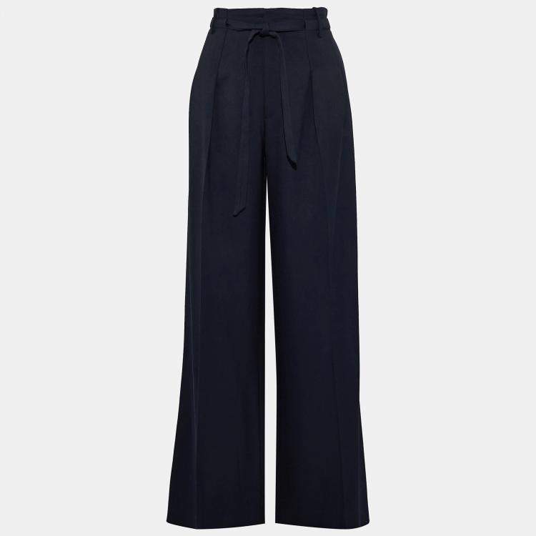 Pre Owned Roland Mouret Viscose Wide Leg Pants 12