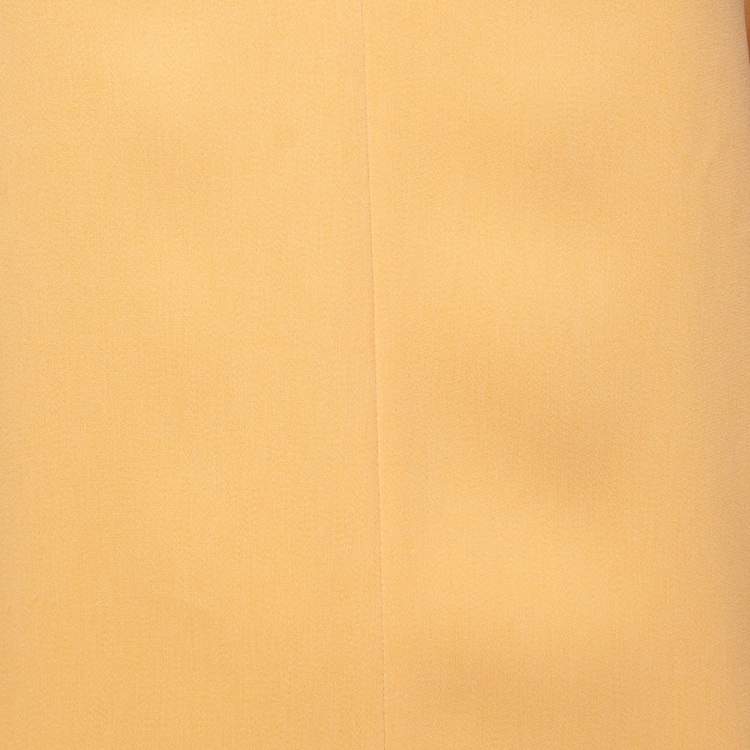 Pre Owned Roland Mouret Orange Peach Tie Up Waist Short Dress M