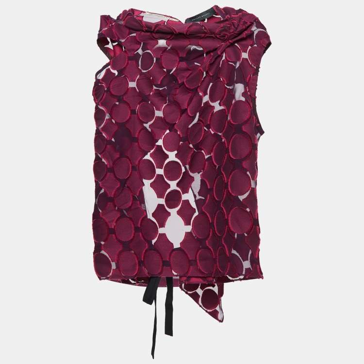 Pre Owned  Roland Mouret Pink Cotton Fil Coupe Open Back Top S