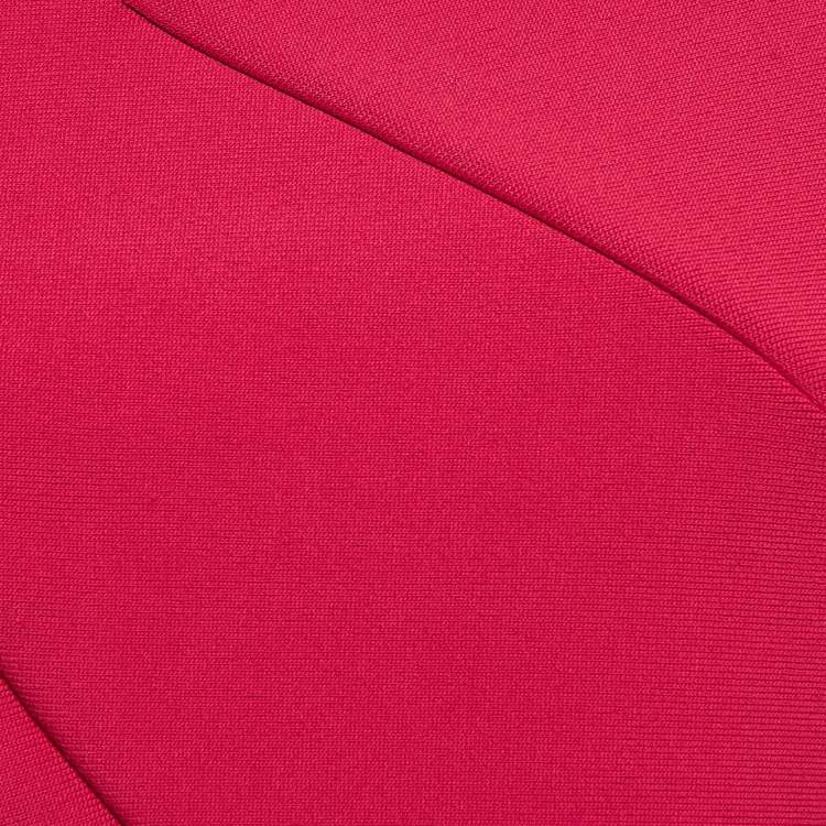 Pre Owned Roland Mouret Pink Jersey Off-Shoulder Bodycon Dress M