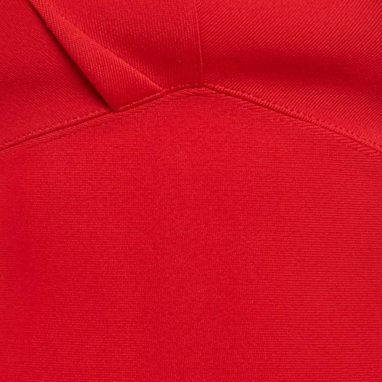 Pre Owned Roland Mouret Red Jersey One-Shoulder Short Dress S