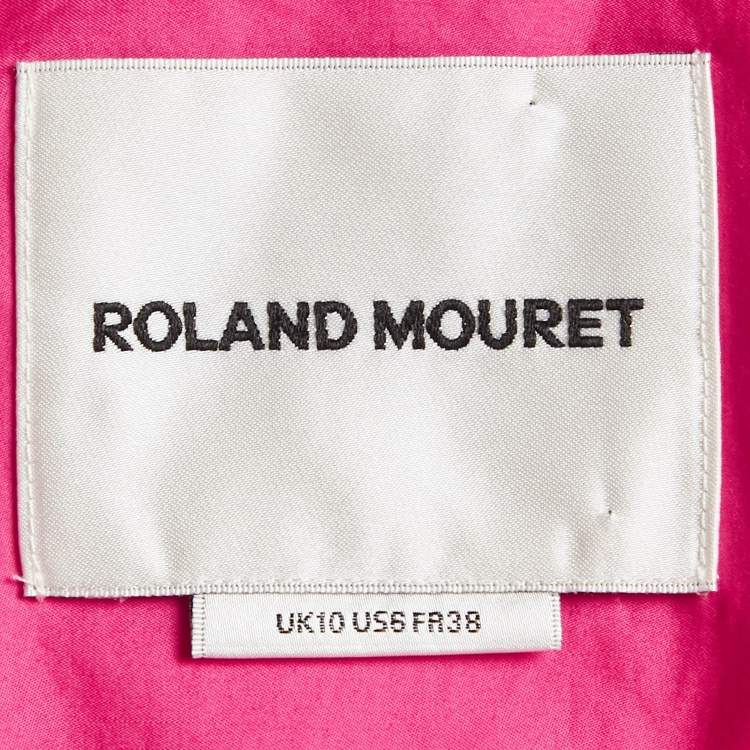 Pre Owned Roland Mouret Pink Cotton One-Shoulder Long Dress M