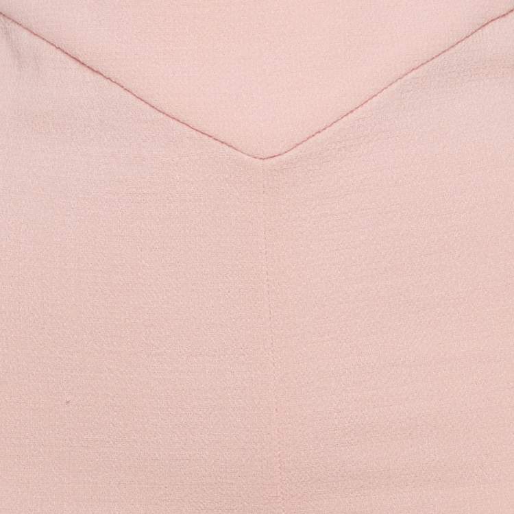 Pre Owned Roland Mouret Pink Wool Pleated Pencil Skirt S