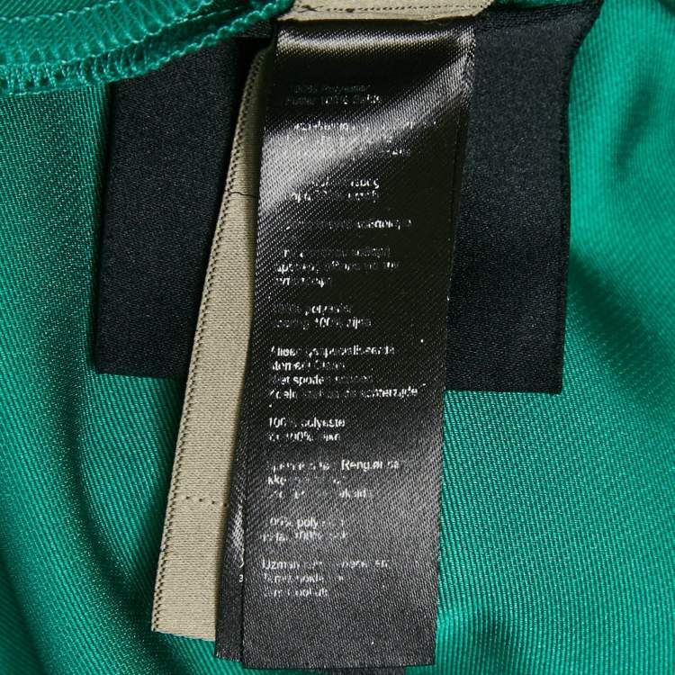 Pre Owned Roland Mouret Green Satin Asymmetric Gown M