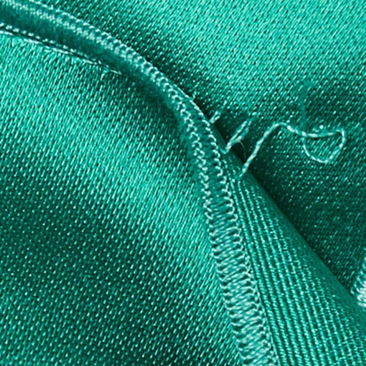 Pre Owned Roland Mouret Green Satin Asymmetric Gown M