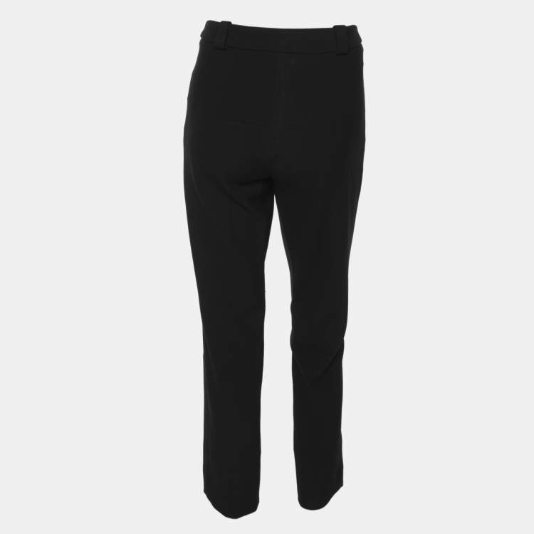 Pre Owned Roland Mouret Black Crepe Trousers S