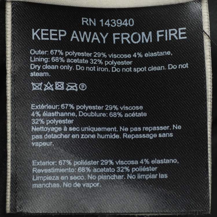 Pre Owned Roland Mouret Black Crepe Trousers S