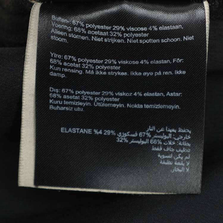 Pre Owned Roland Mouret Black Crepe Trousers S