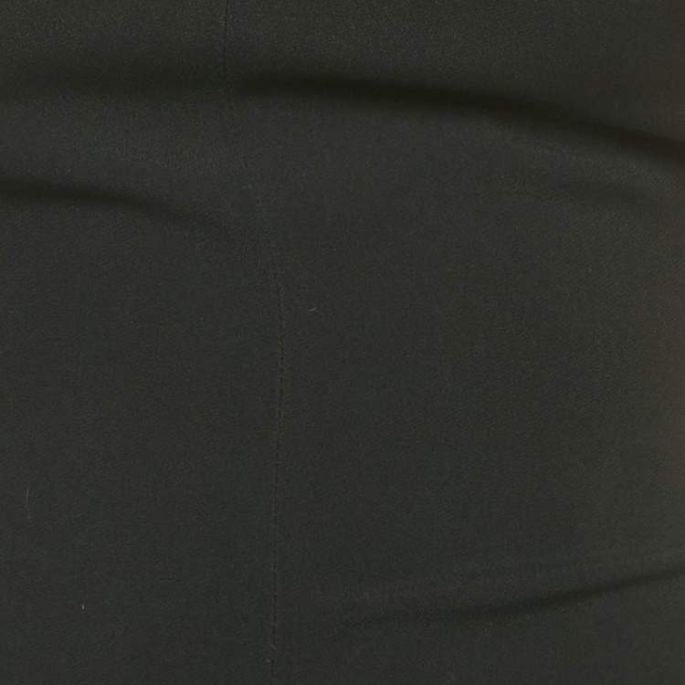 Pre Owned Roland Mouret Black Crepe Lace Detail Sleeveless Midi Dress S