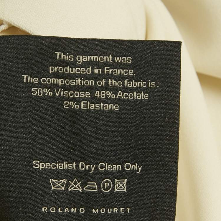 Pre Owned Roland Mouret Beige Crepe Cut-Out Mini Dress S