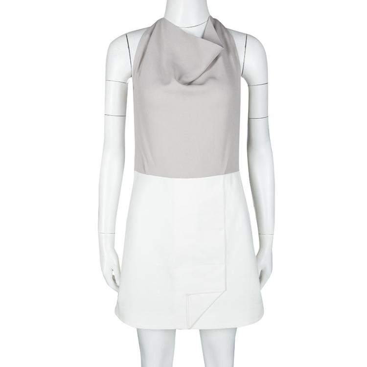 Pre Owned Roland Mouret Colorblock Sleeveless Cutout Back Detail Dress S