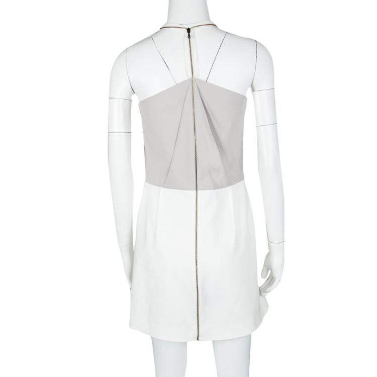 Pre Owned Roland Mouret Colorblock Sleeveless Cutout Back Detail Dress S