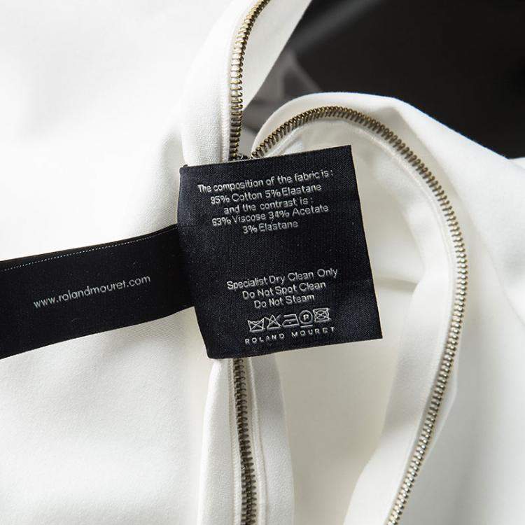 Pre Owned Roland Mouret Colorblock Sleeveless Cutout Back Detail Dress S