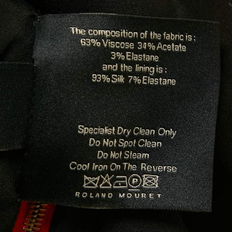 Pre Owned Roland Mouret Red Stretch Crepe Strappy Top L