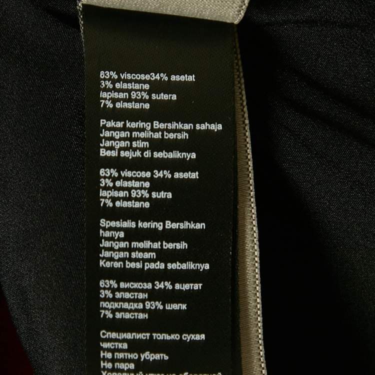 Pre Owned Roland Mouret Red Stretch Crepe Strappy Top L