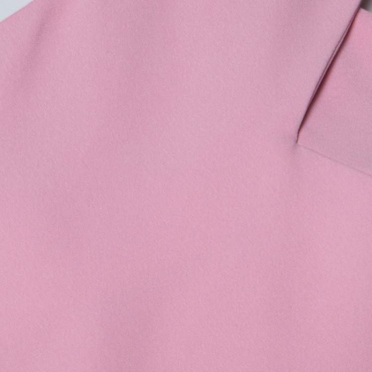 Pre Owned Roland  Mouret Pink Criss-Cross Strap Detail Top L