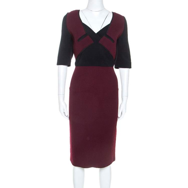 burgundy wool dress