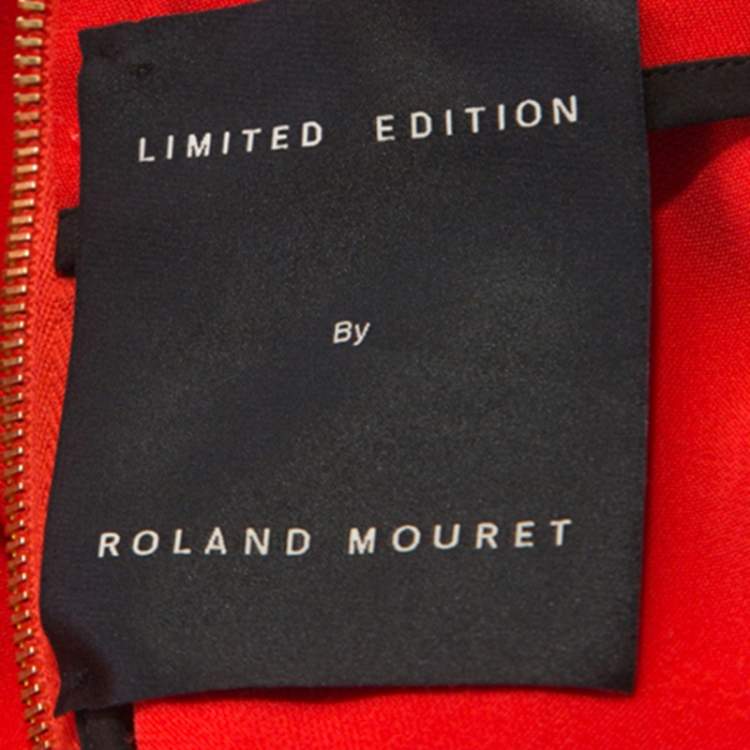 Pre Owned Roland Mouret Red Crepe One Shoulder Abuta Dress L