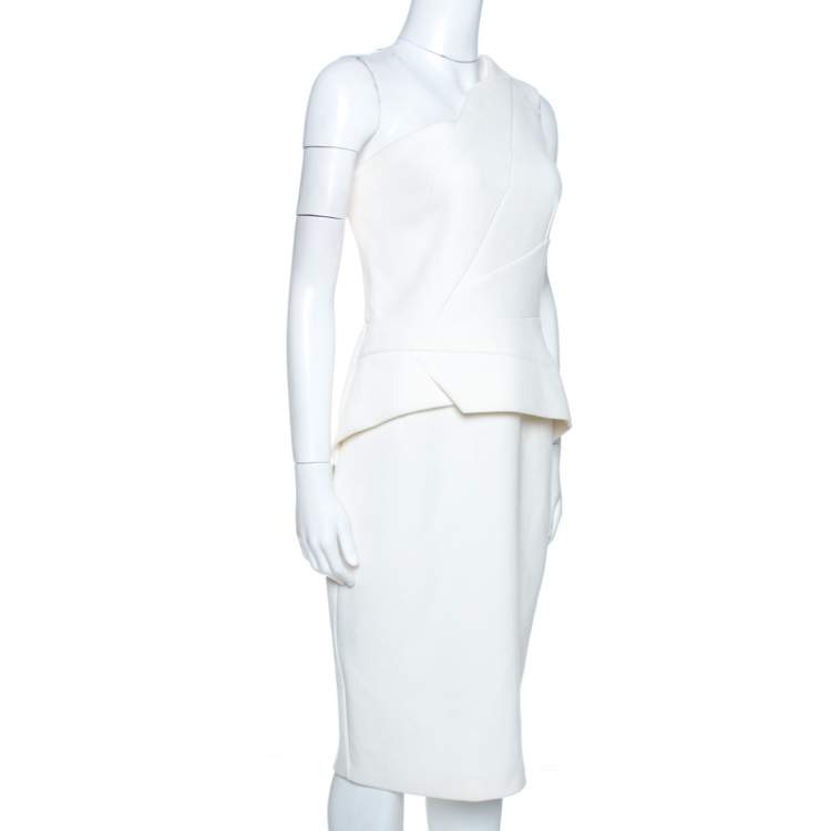 roland mouret cream dress