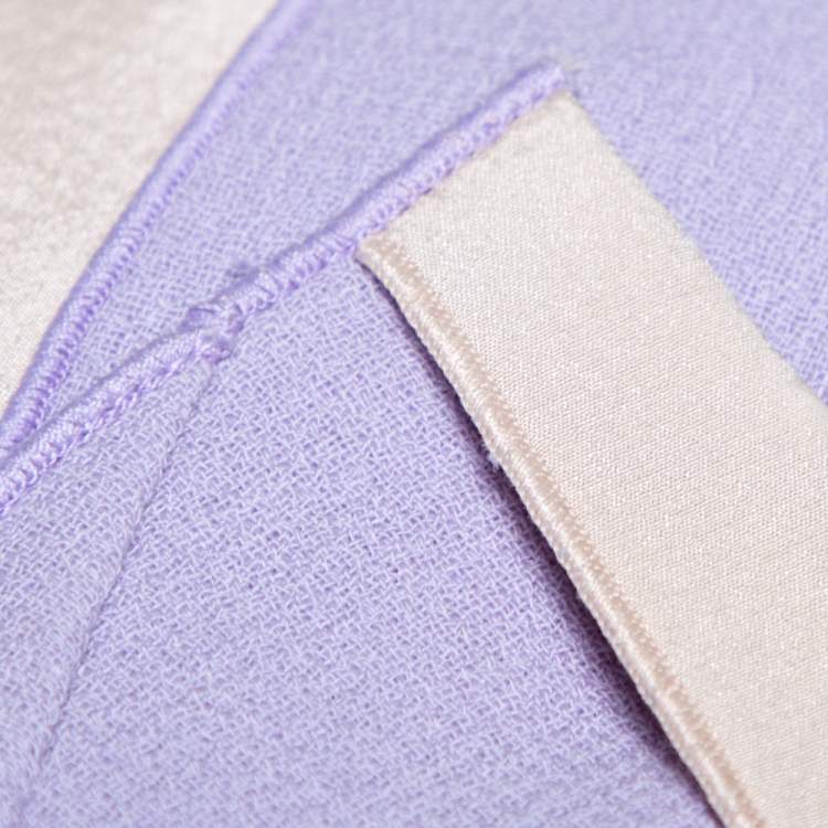 Pre Owned Roland Mouret Lavender Wool Crepe One Shoulder Dress L