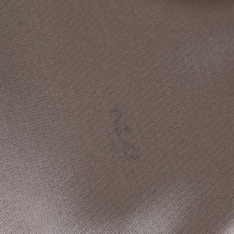 Pre Owned Roland Mouret Limited Edition Taupe Satin Zonda Mini Dress L 