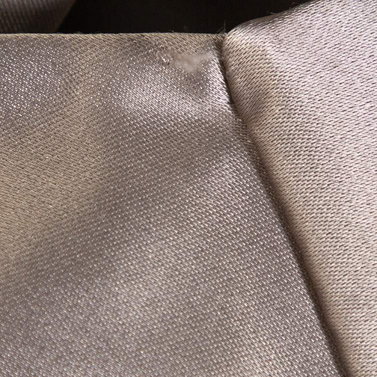 Pre Owned Roland Mouret Limited Edition Taupe Satin Zonda Mini Dress L 