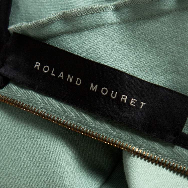 Pre Owned Roland Mouret Pastel Green Sleeveless Sheath Dress S