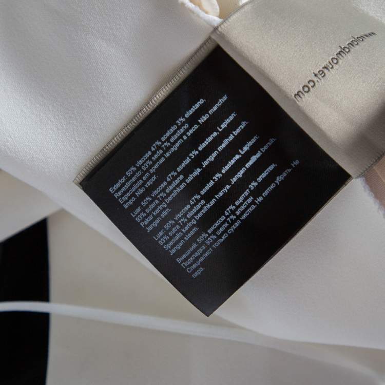 Pre Owned Roland Mouret White Crepe Draped Neck Shoulder Button Jumpsuit M