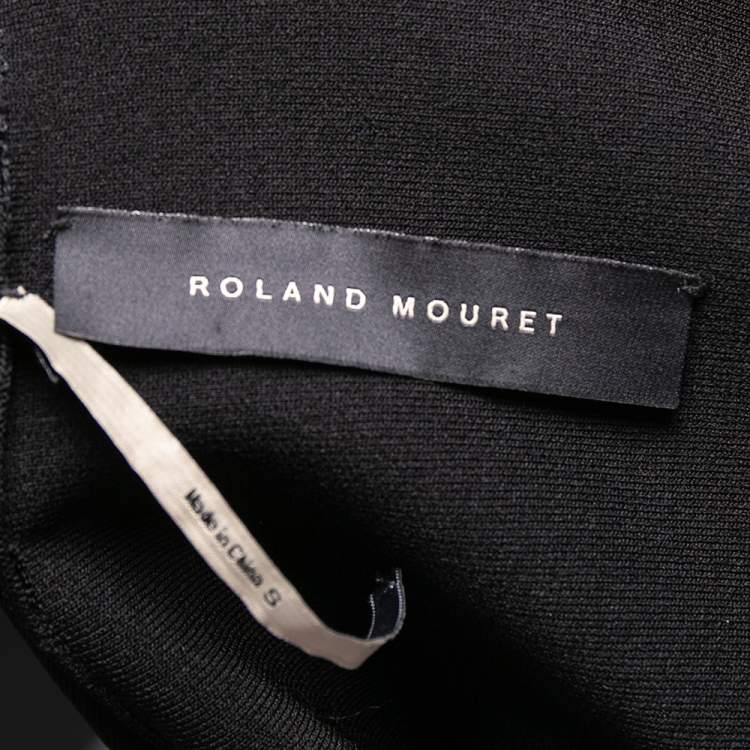Pre Owned Roland Mouret Black Knit Tasso Off-Shoulder Top S