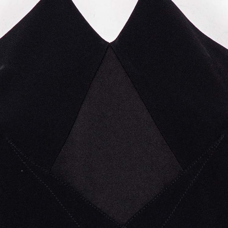 Pre Owned Roland Mouret Black Crepe And Silk Peplum Detailed Strapless Jumpsuit M 