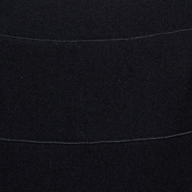 Pre Owned Roland Mouret Black Wool Peplum Hem Detail Dress M