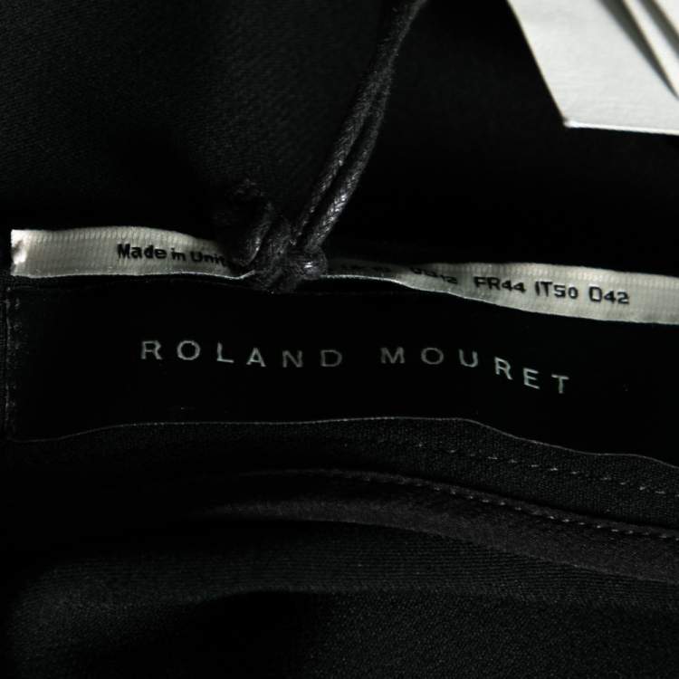 مملوكة مسبقًا Roland Mouret Black Laser Cut Sitona Pencil Skirt L