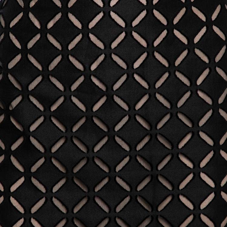 مملوكة مسبقًا Roland Mouret Black Laser Cut Sitona Pencil Skirt L