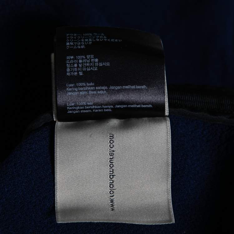 Pre Owned Roland Mouret Navy Blue Wool Crepe Pencil Skirt M