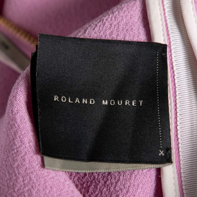Pre Owned Roland Mouret Lilac Wool Crepe Pencil Skirt M