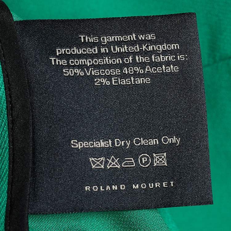 Pre Owned Roland Mouret for Selfridges Limited Edition Green Crepe Cocktail Dress M