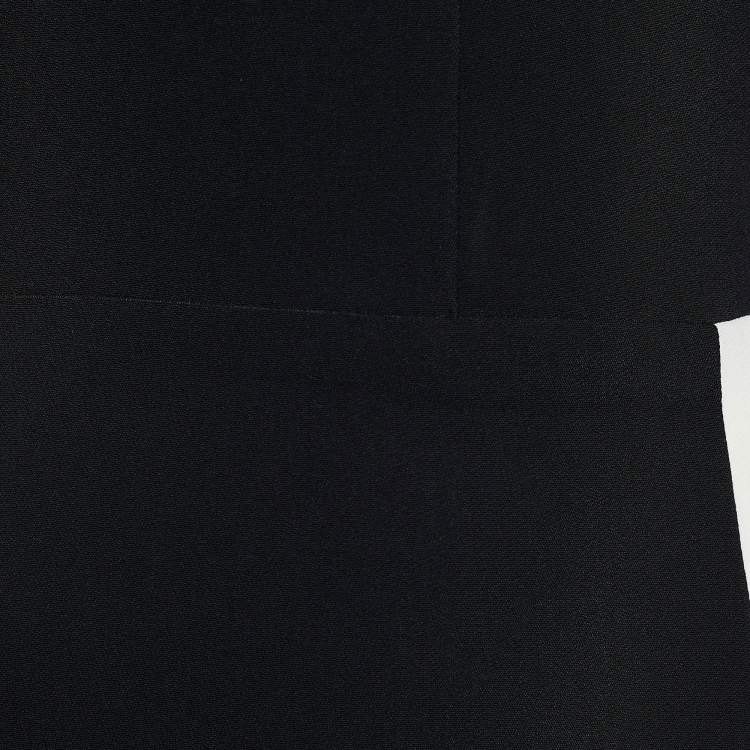 Pre Owned Roland Mouret Monochrome Stretch Crepe V Neck Sheath Dress M