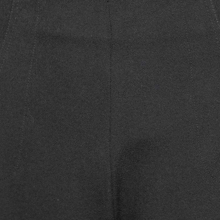 Pre Owned Roland Mouret Black Crepe Goswell Flare Pants L