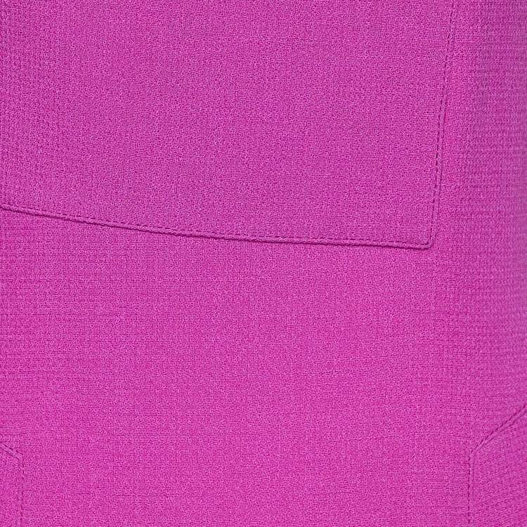 Pre Owned Roland Mouret Pink Wool Crepe Sheath Dress S