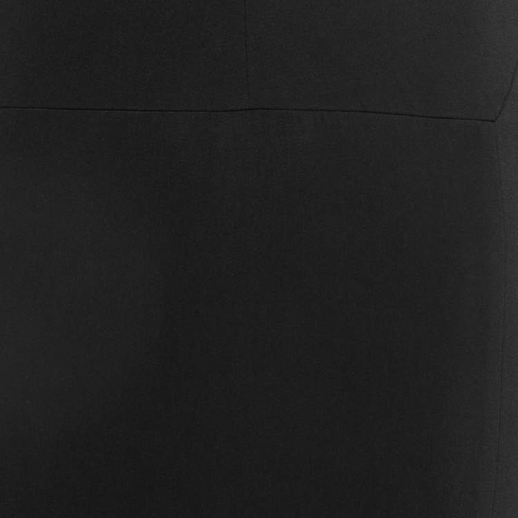 Pre Owned Roland Mouret Black Crepe Maxi Skirt M