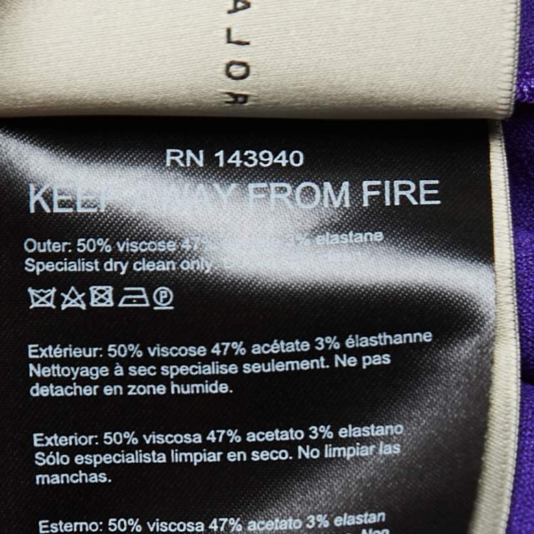 Pre Owned Roland Mouret Royal Purple Crepe Flared Templeton Gown M