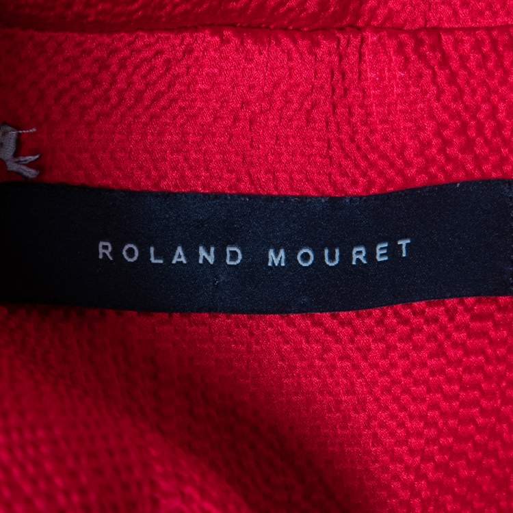 مملوكة مسبقًا Roland Mouret Red Silk Double Breasted Blazer M