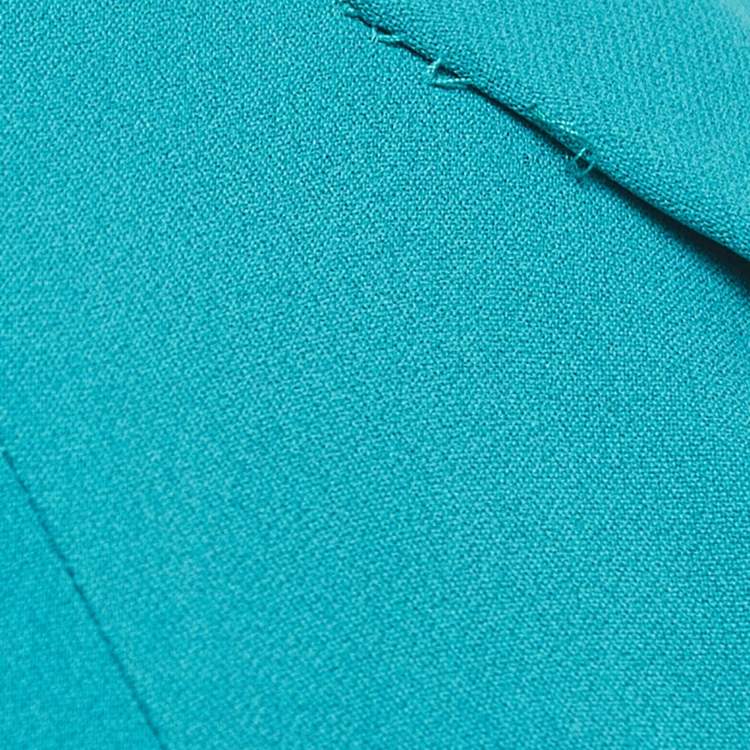 Pre Owned Roland Mouret Blue Crepe Folded Shoulder Detail Mini Dress S