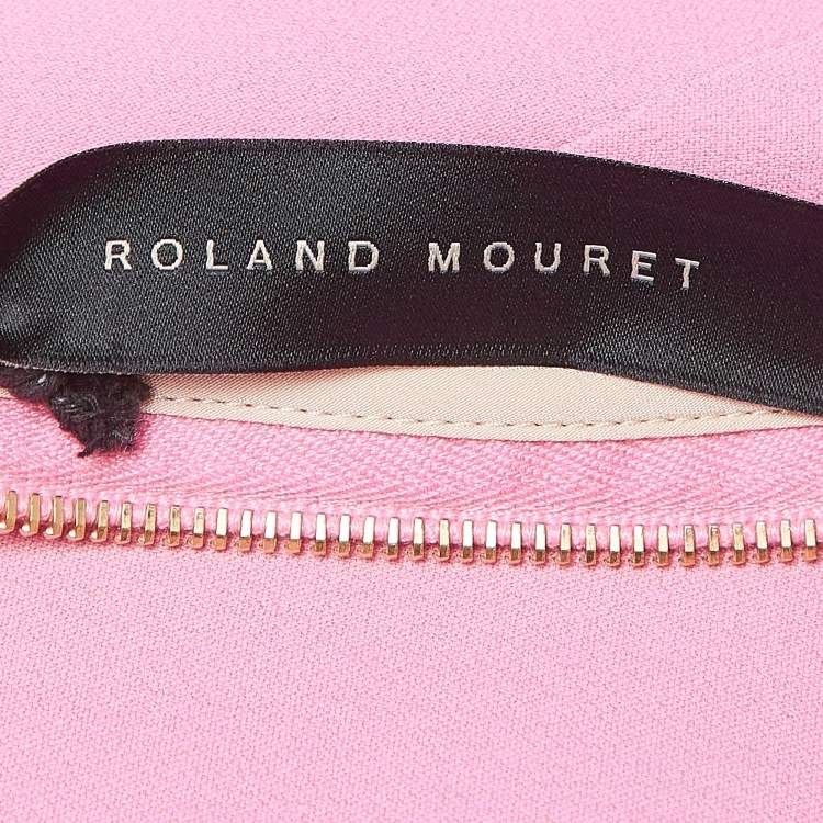 Pre Owned Roland Mouret Pink Stretch Crepe One Shoulder Amaral Dress M
