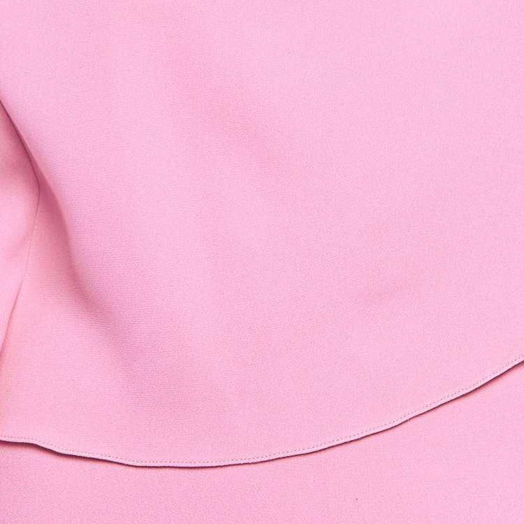 Pre Owned Roland Mouret Pink Stretch Crepe One Shoulder Amaral Dress M