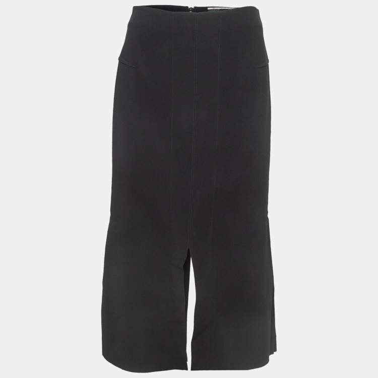 Pre Owned Roland Mouret Black Stretch Crepe Zipper Epirus Skirt M