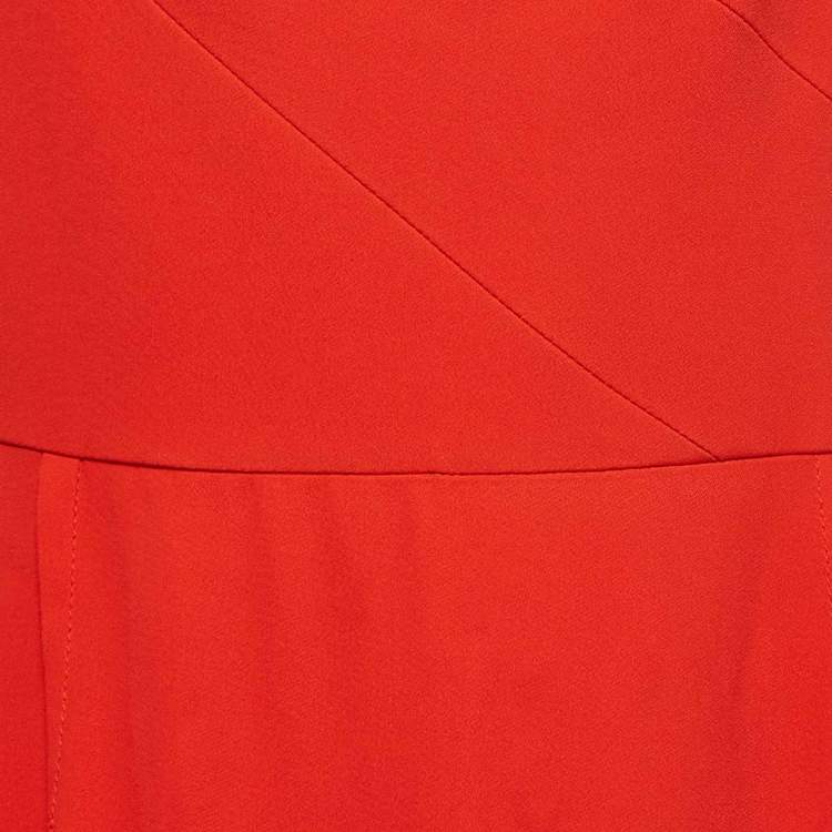 Pre Owned Limited Edition by Roland Mouret Bright Red Stretch Crepe Erskin Dress L