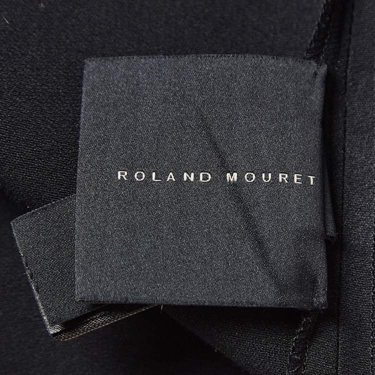 Pre Owned Roland Mouret Black Stretch Crepe Cutout Mini Dress S 